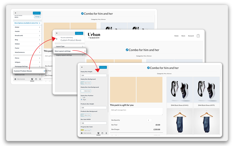Customize Box Lyouts that match with your store theme 1