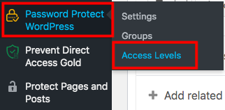 wp password protect levels